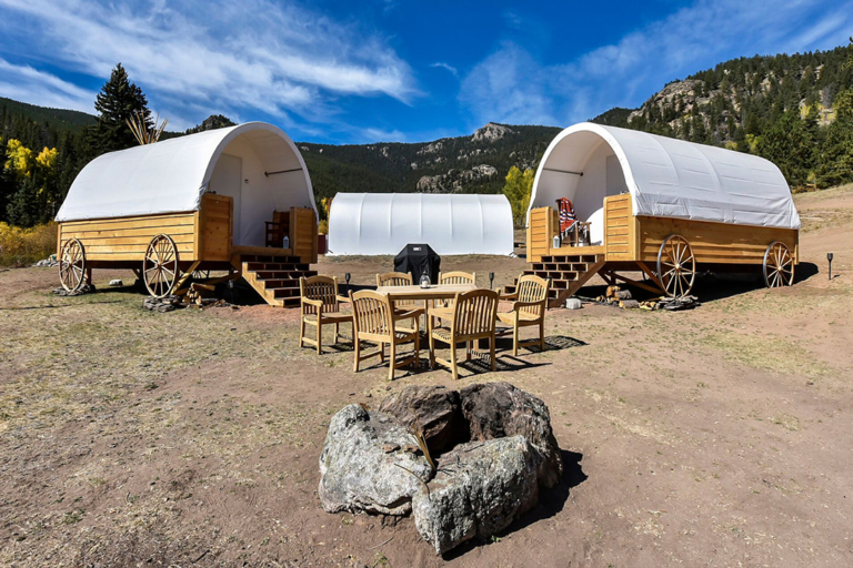 Conestoga Wagons Puma Hills Mountain Retreat Lake Colorado